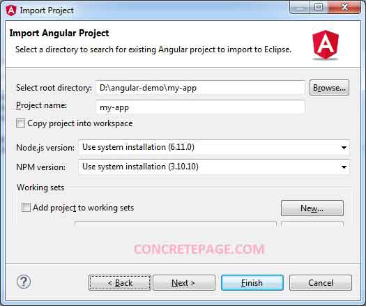 Angular + Eclipse 'Hello World' Example