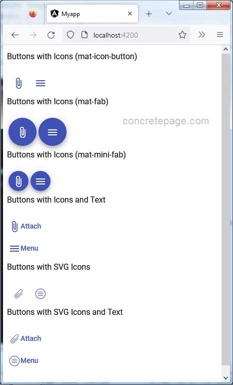 Angular Material Button with Icon