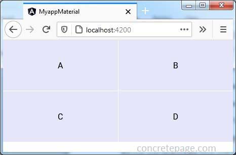 Angular Material Grid List Example
