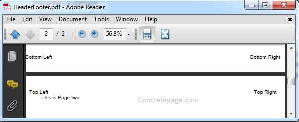Add Header and Footer in PDF Using iText in Java