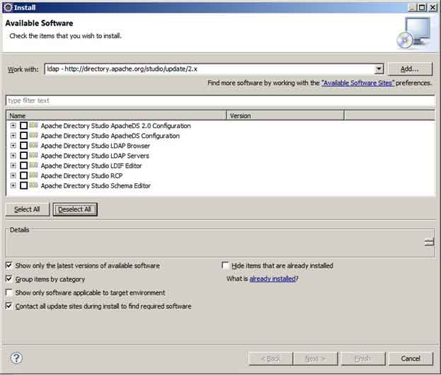 Create Local LDAP Server in Eclipse with Apache Directory Studio