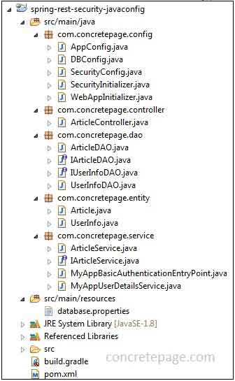 Spring 4 REST Security + JPA 2 + Hibernate 5 CRUD Example using Annotation and XML