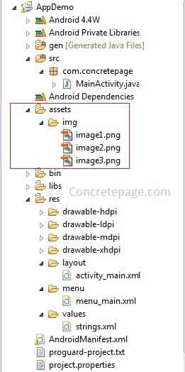 Android AssetManager Example to Load Image from assets Folder