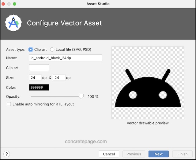 Creating Android Vector Drawable