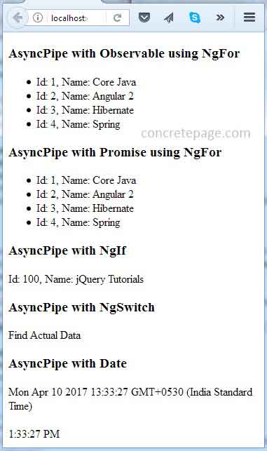 Angular Async Pipe Example