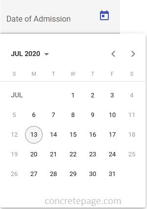Angular Material Datepicker : Disable Past and Future Dates