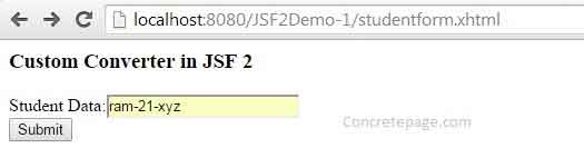 Create Custom Converter in JSF 2 with @FacesConverter Annotation