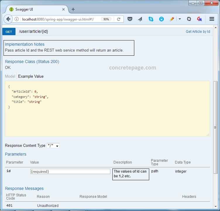 Spring REST + Swagger 2 Integration with Annotation + XML Example