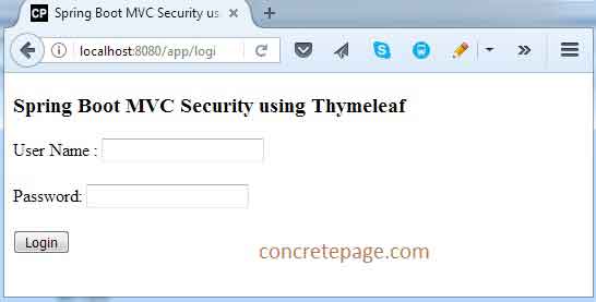 Spring Boot MVC Security Custom Login and Logout + Thymeleaf +  CSRF  + MySQL Database + JPA + Hibernate Example