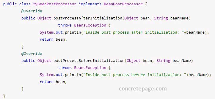 Symmetrie Knikken Maand Spring BeanPostProcessor Example