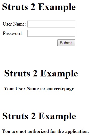 Struts 2 Login Application XML Based Example